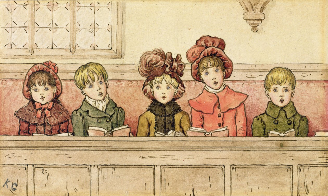 在教堂里唱歌 作者 凯特·格林威（Kate Greenaway）
