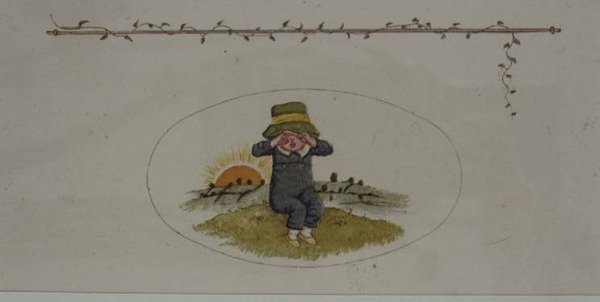 瞌睡虫，来自 "儿童生活中的一天"。 作者 凯特·格林威（Kate Greenaway）