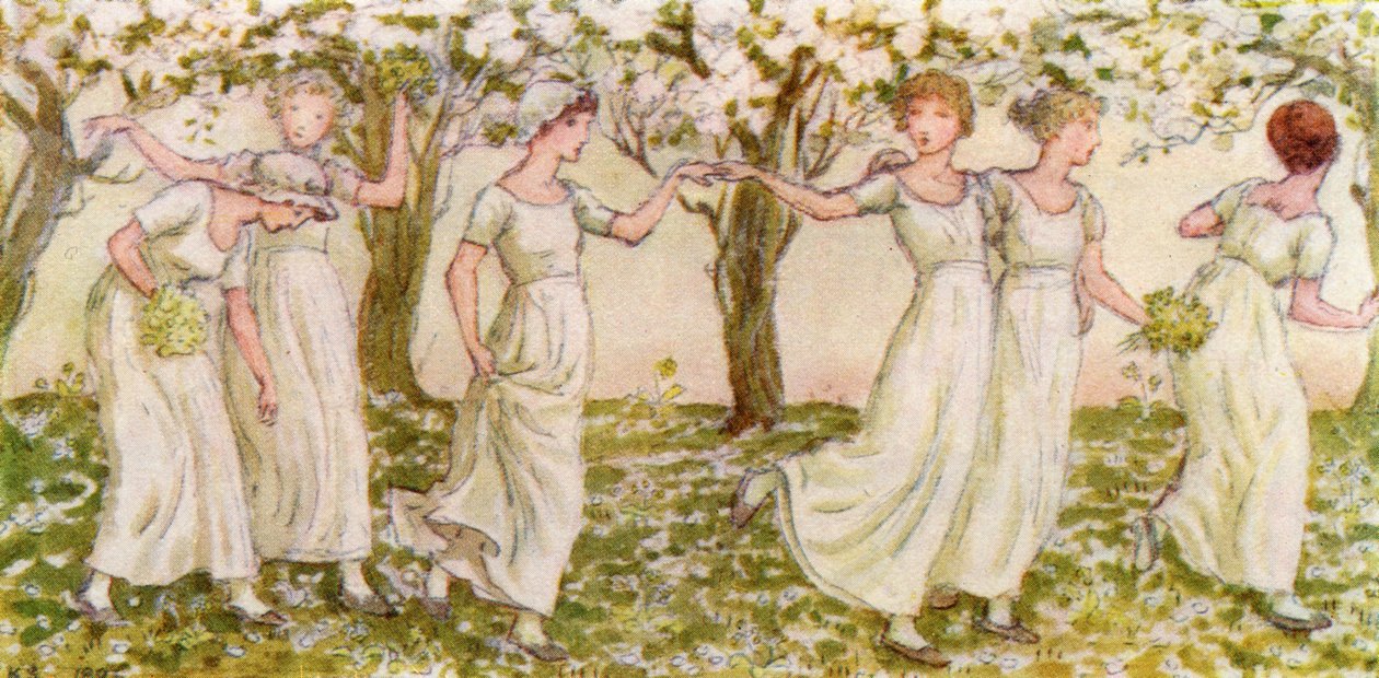 凯特-格林纳威的 "五月之舞 作者 凯特·格林威（Kate Greenaway）