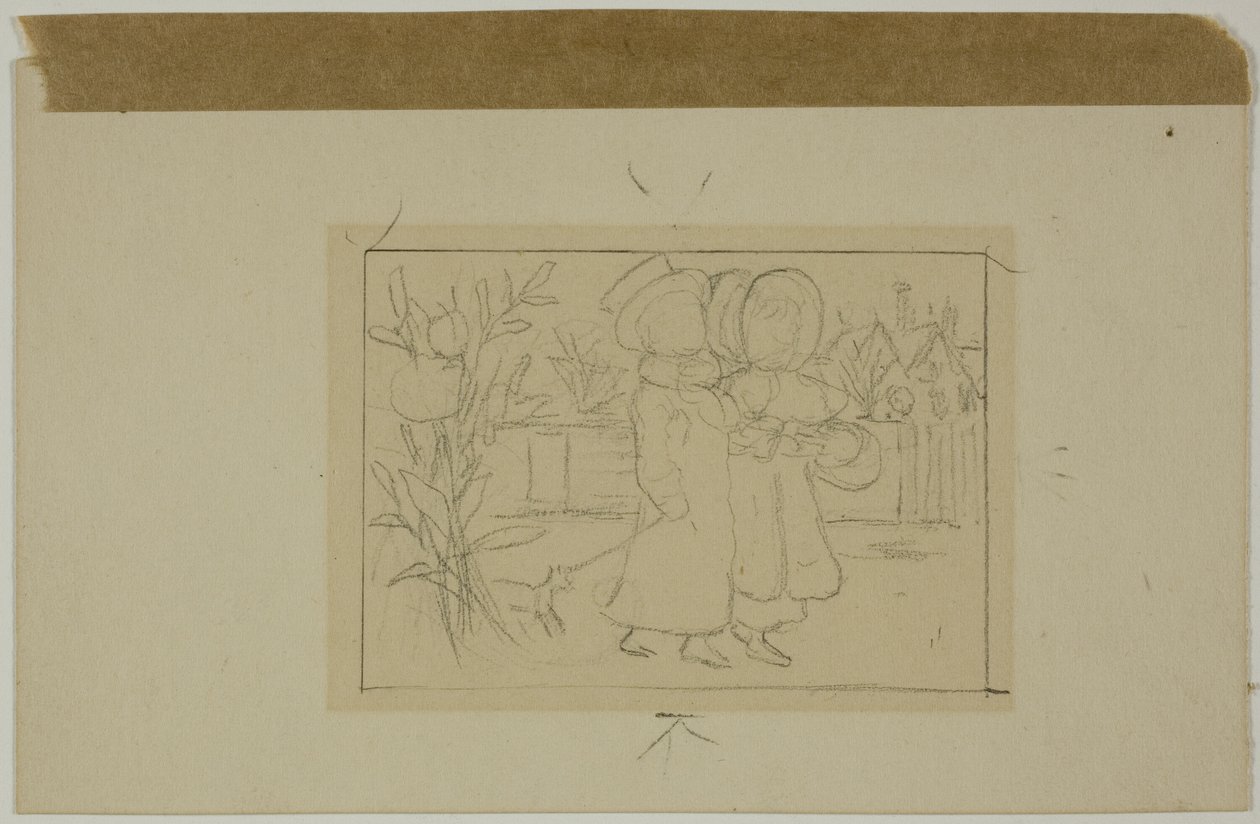 两个行走的身影 作者 凯特·格林威（Kate Greenaway）