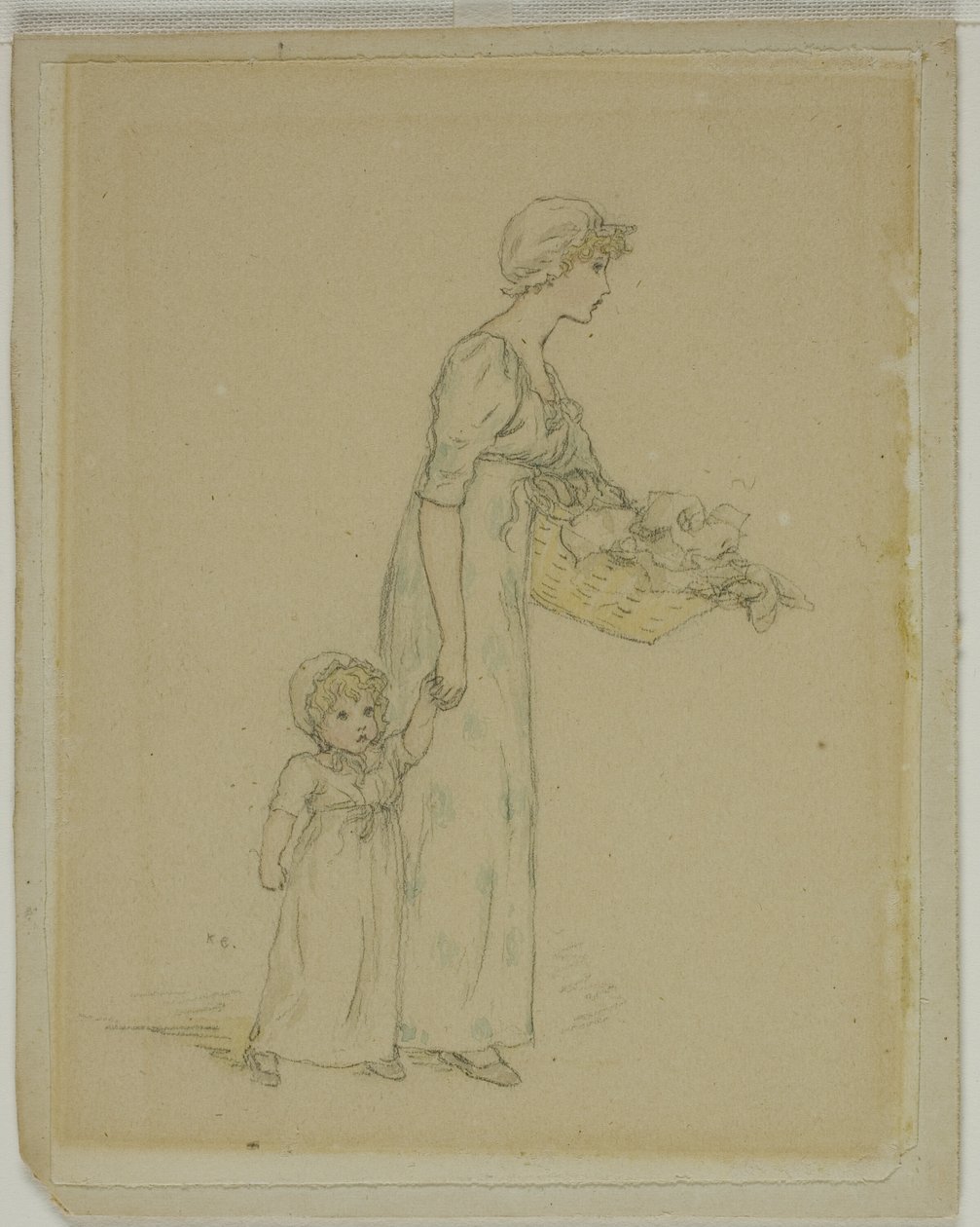 带孩子的妇女 作者 凯特·格林威（Kate Greenaway）