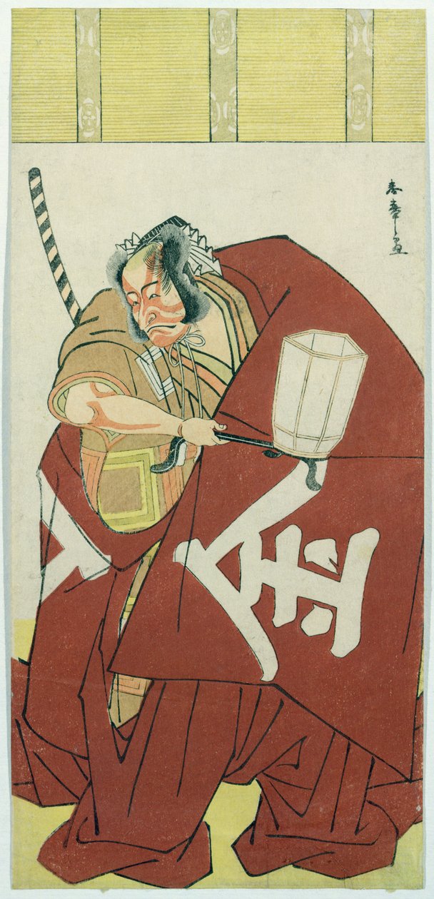 Danjuro扮演Sakatano Kintoki（彩色木版画） 作者 胜川俊町