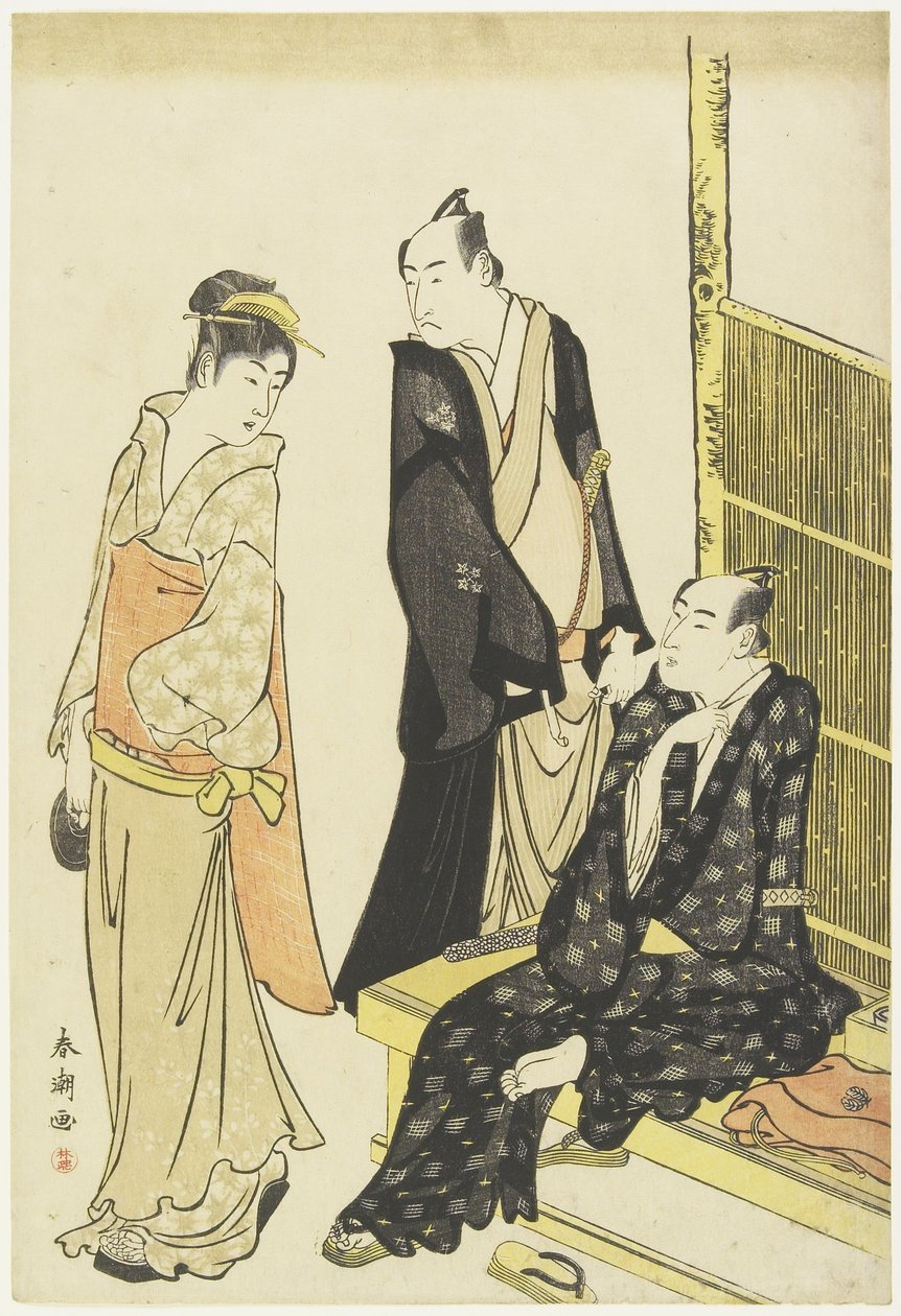 Ichikawa Monnosuke II，Onoe Matsusuke at a Teahouse，c.1780-1795 作者 胜川俊町