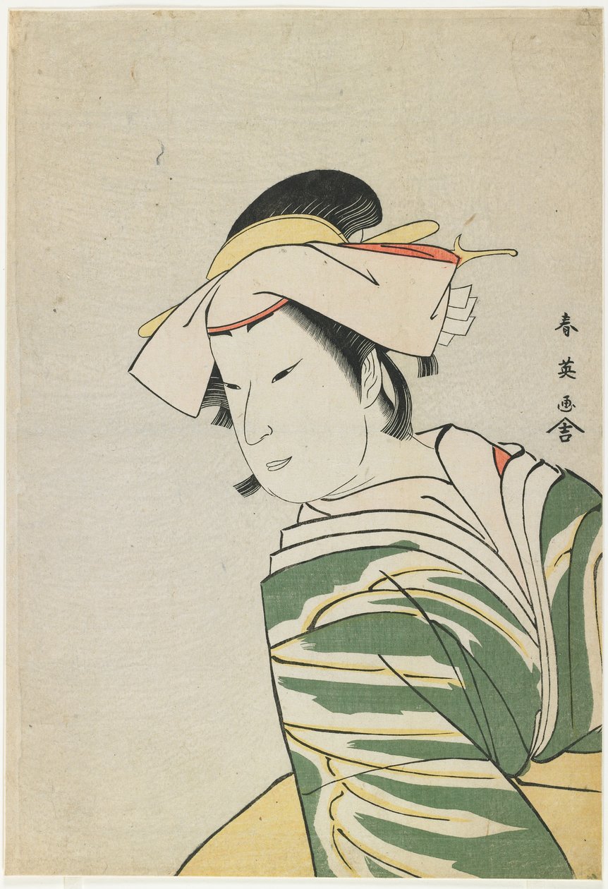 Nakamura Noshio II as Tonase，1795（彩色积木点） 作者 胜川俊英