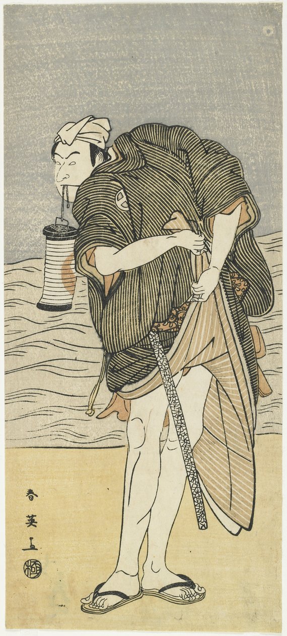 O_tani Oniji III饰演Niki Bennosuke，1792年 作者 胜川俊英