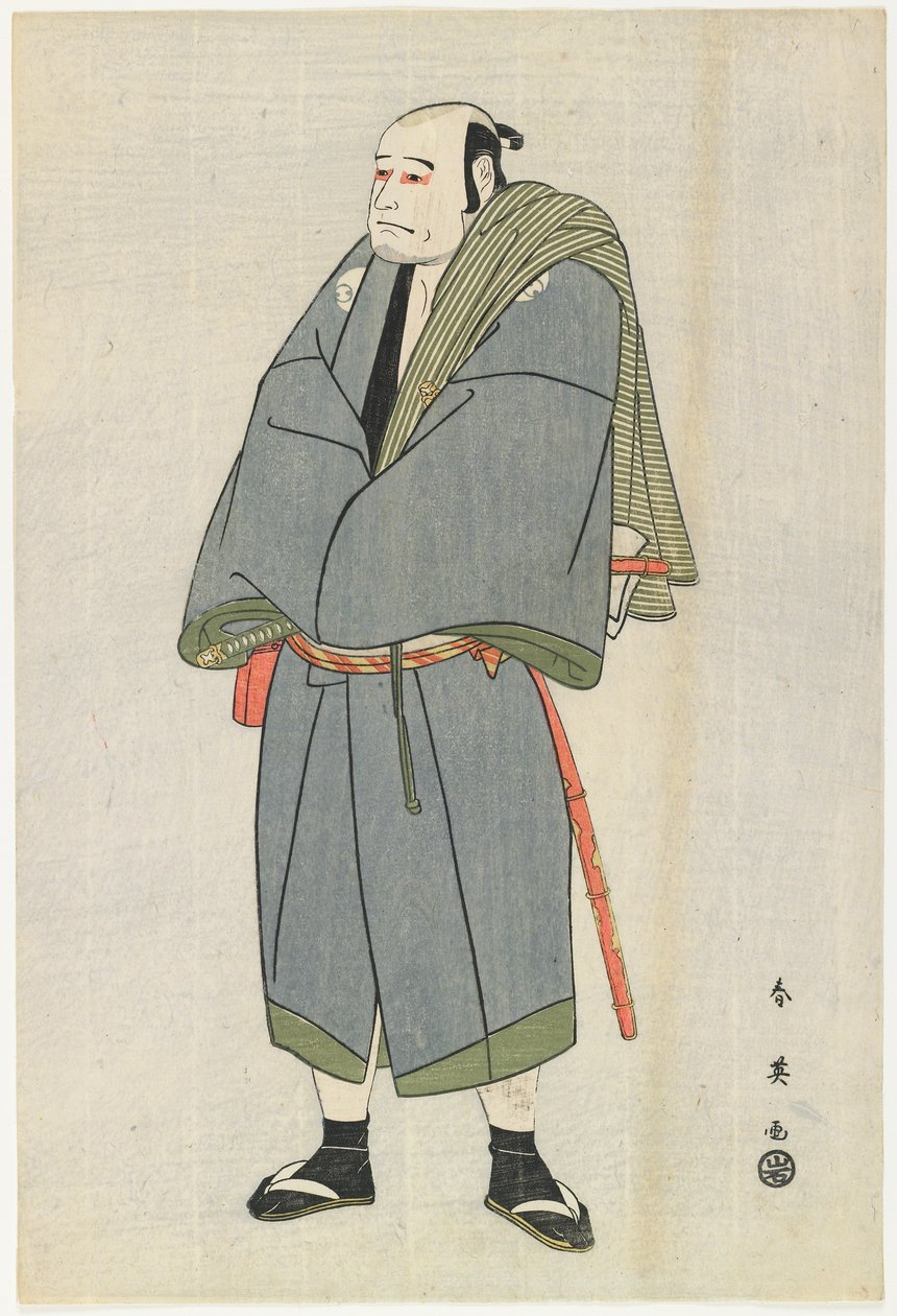 Arashi Ryu_zo饰演Heiemon，1795年（彩色木版画） 作者 胜川俊英