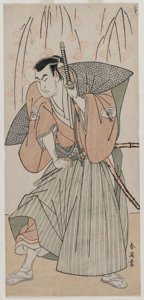 站在樱花树下的武士小野江松介一世 作者 胜川周内