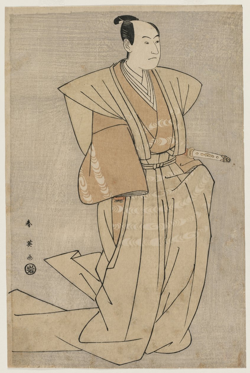 泽村宗十郎三世在 Kanadehon Chushingura 中饰演 Enya Hangan 作者 胜川周内