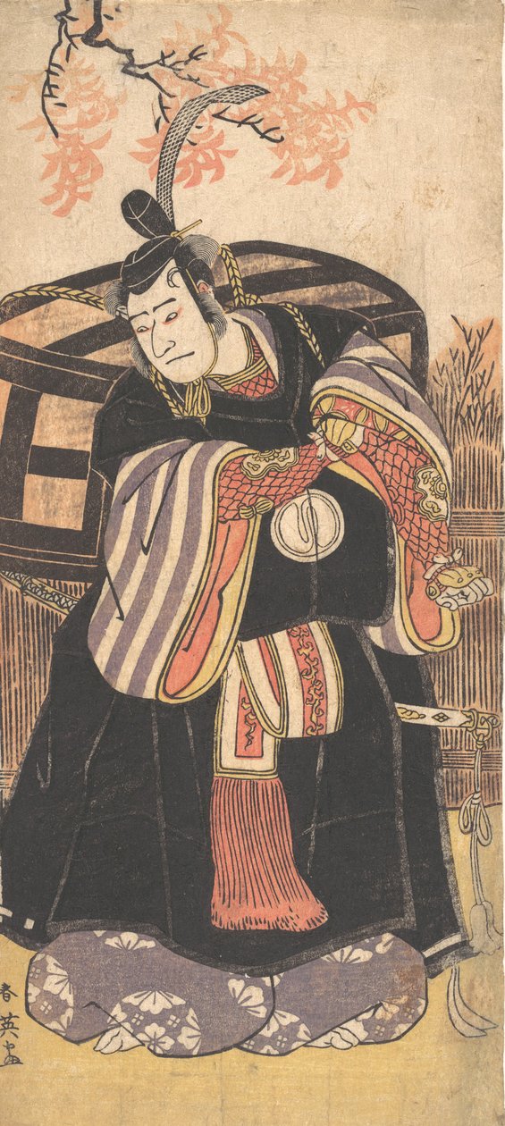 演员三世泽村宗九郎作为一个高位者，约1791年。 作者 胜川俊英