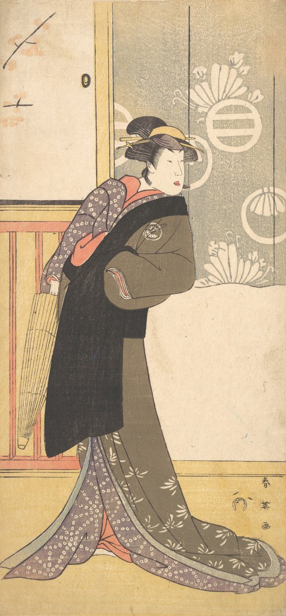 1789年2月，第三代濑川菊之郎扮演舞鹤。 作者 胜川俊英