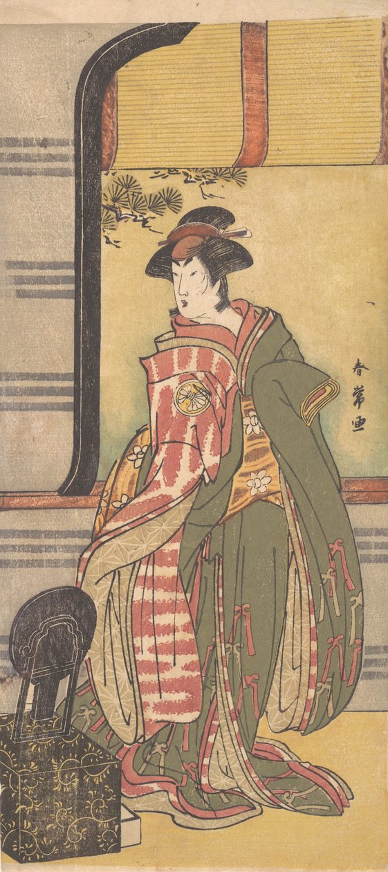 演员濑川喜久野庄第三部女性角色，约1785年。 作者 胜川俊城