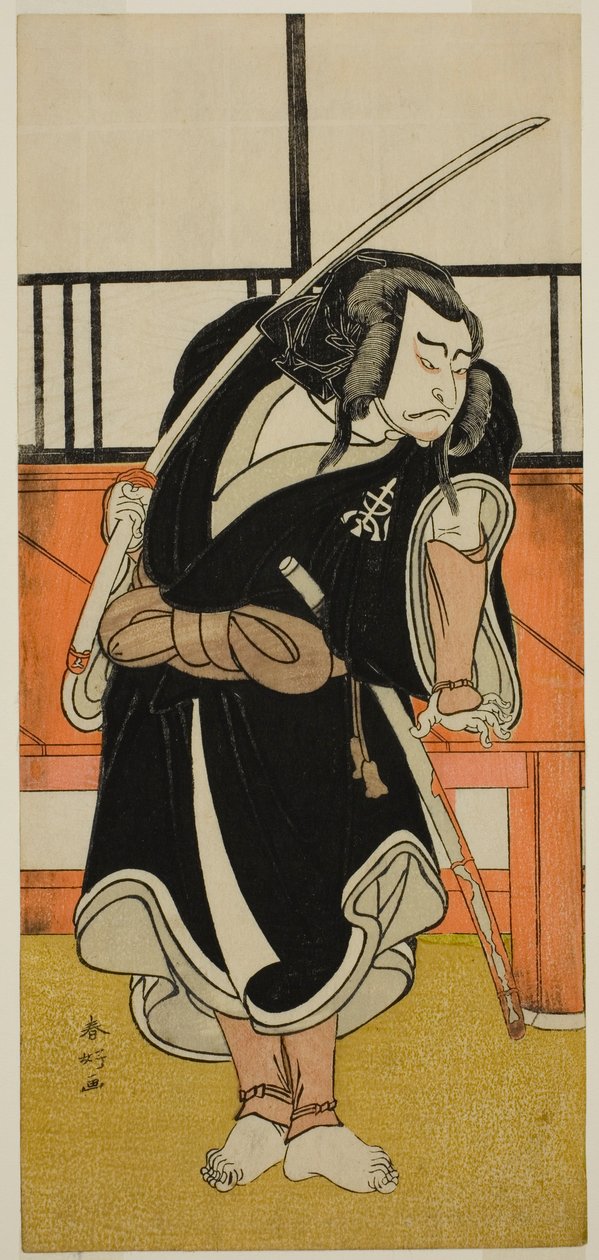 1775年2月在中村剧场（？）演出的《伊郎莫言青柳曾我》（？ 作者 胜川俊康®̄