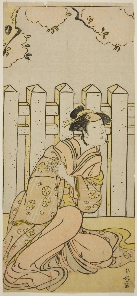 1790 年 4 月在中村剧场演出的《春之西岐伊达丈曾我》中饰演大野江的演员大川常代二世 作者 胜川俊康®̄