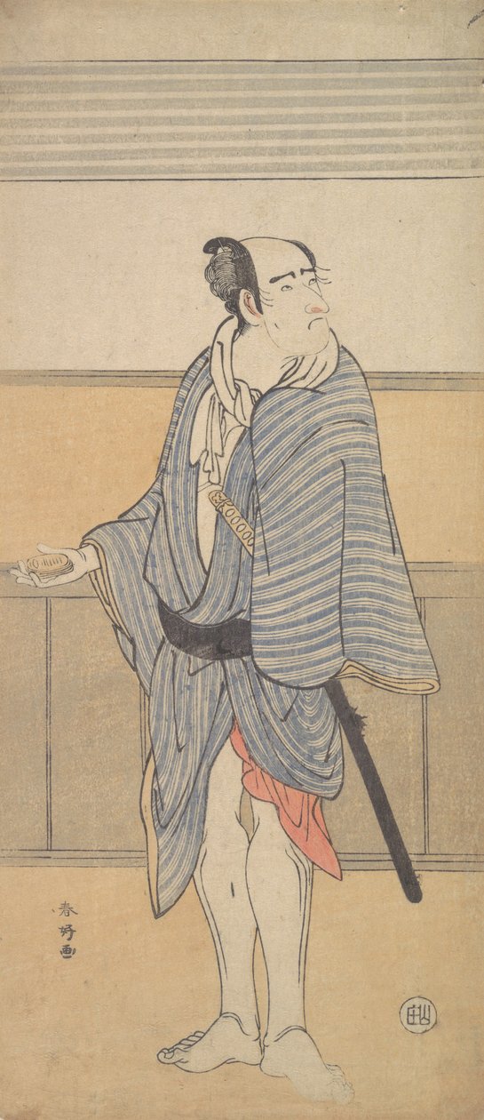 一个身份不明的演员，约1790年。 作者 胜川俊子