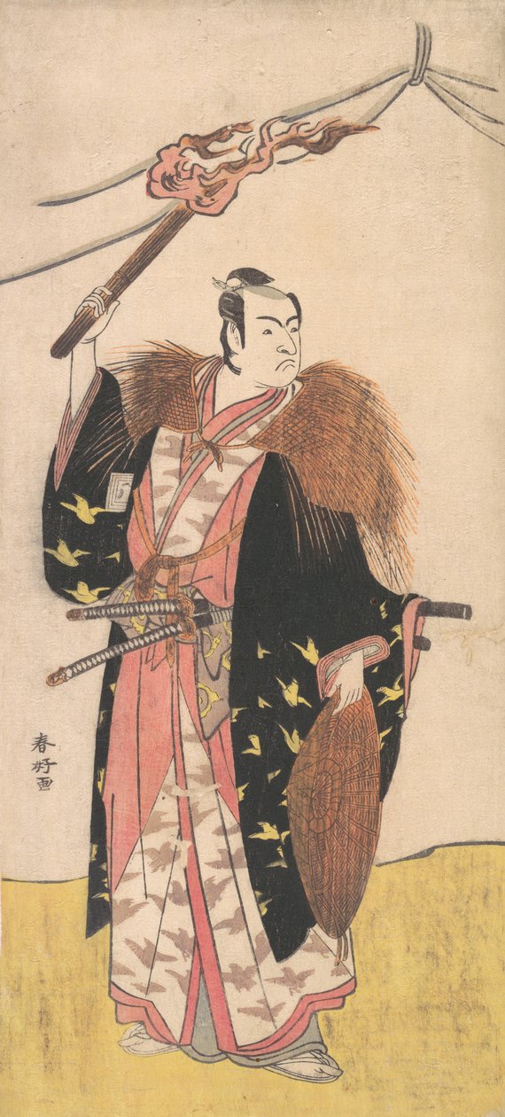 Ichikawa Monosuke II as Soga no Juro Sukenari, ca.1785. 作者 胜川俊子