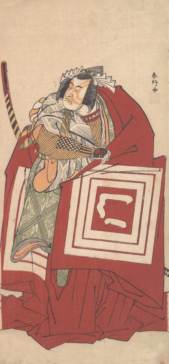 1790年11月，歌舞伎演员市川物之助二世在芝罘区扮演筱冢...。 作者 胜川俊子