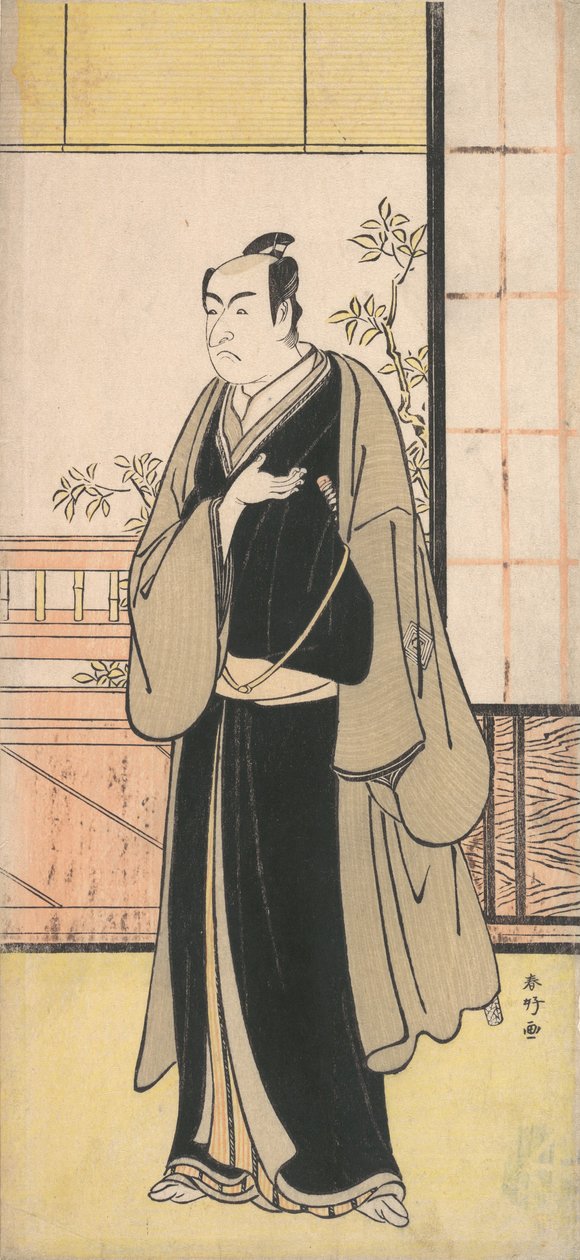 演员市川物之助二世作为京剧演员，约1777年。 作者 胜川俊子
