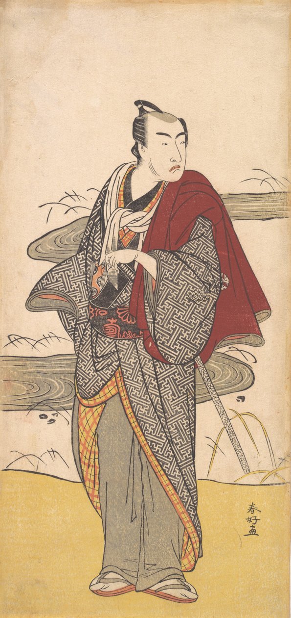 演员松本小四郎作为一个男人，约1780年。 作者 胜川俊子