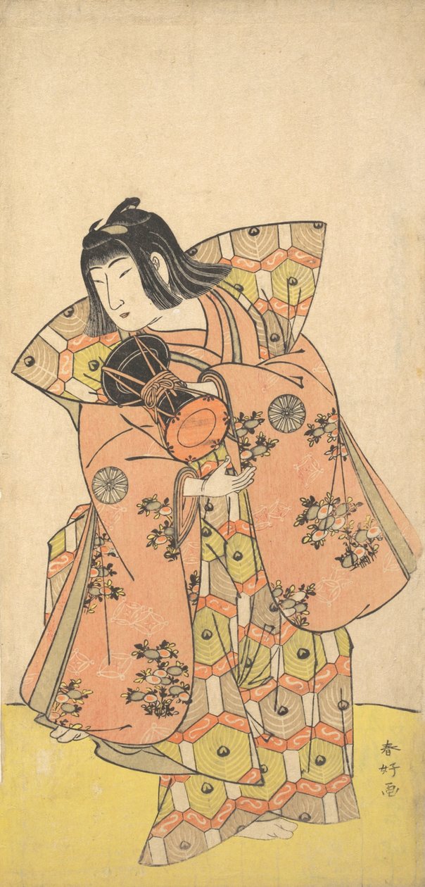 演员中村富三郎在戏剧《菊池堂书院》中饰演Bijomaru，约1773年。1773. 作者 胜川俊子