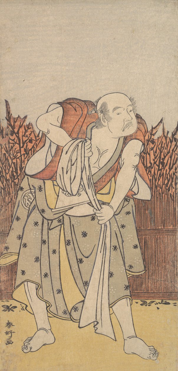 第二幅《中村须贺五郎》作为一个老人，约1788年。 作者 胜川俊子