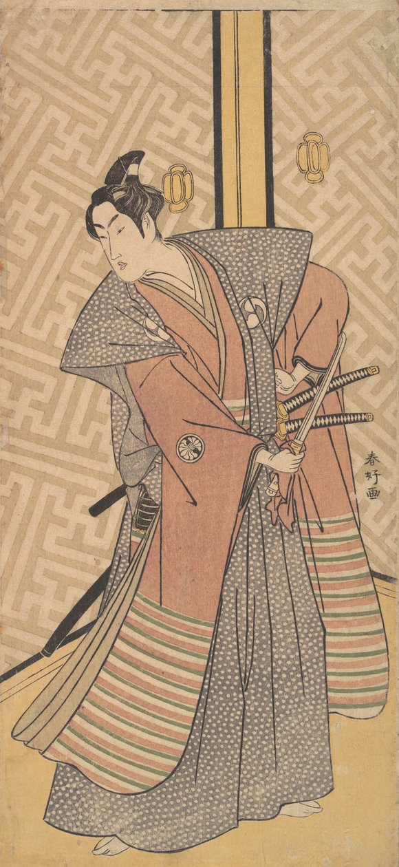 第三届濑川菊之郎扮演的小桥立业，1787年。 作者 胜川俊子