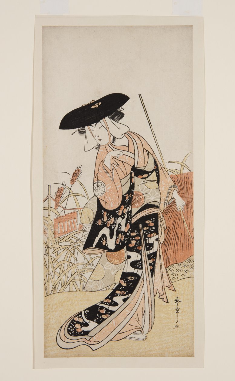 饰演狐狸冲虚的演员濑川菊之条三世（彩色木刻版画 作者 胜川俊章