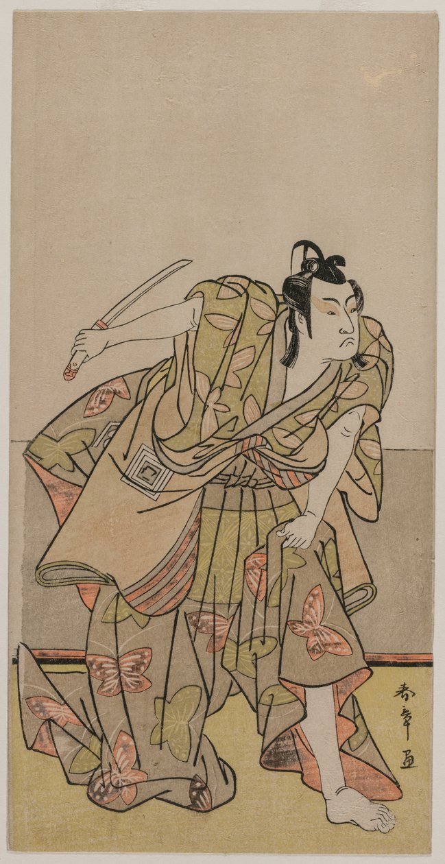 Ichikawa Monnosuke II 饰曾我五郎 作者 胜川俊章