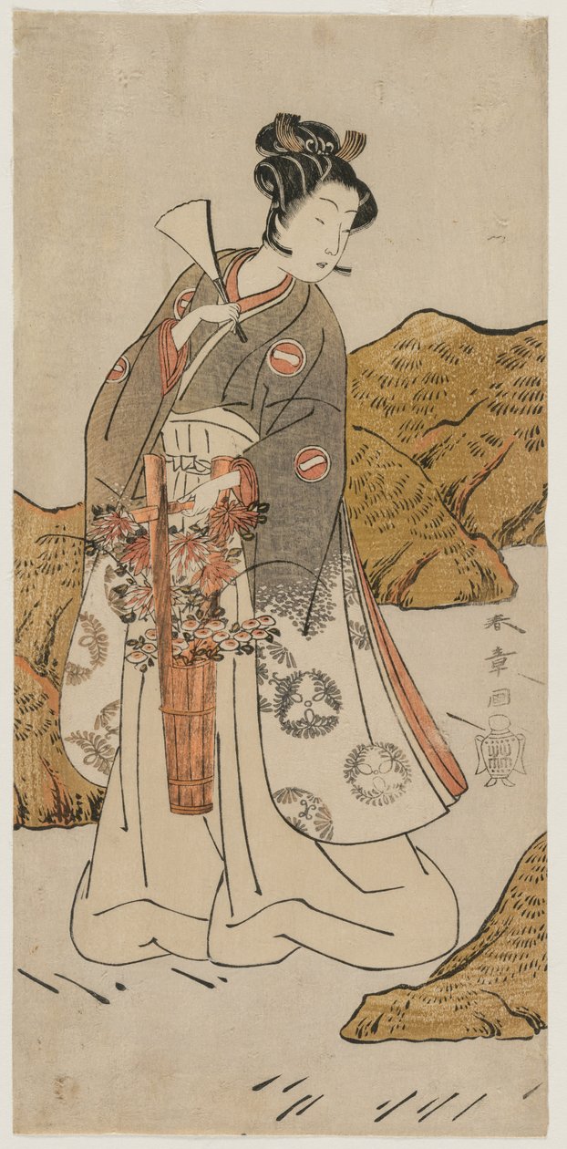 1770年代初期，市川门之助II作为神庙Page。 作者 胜川俊章