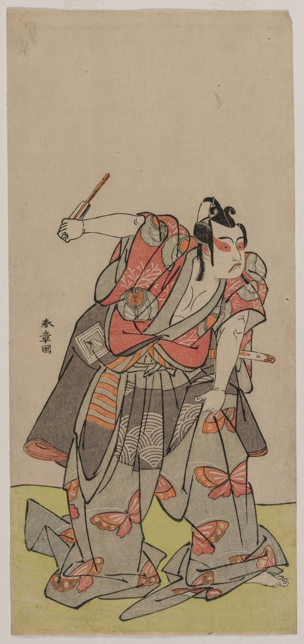 Ichikawa Yaozo II 饰曾我五郎 作者 胜川俊章