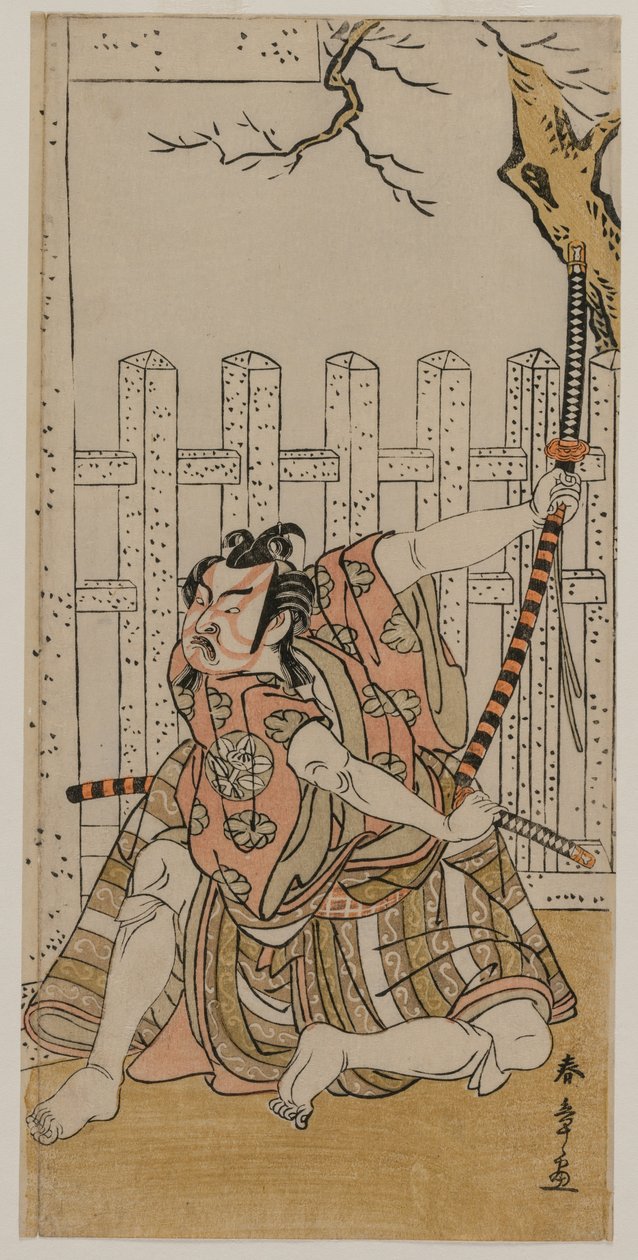 市村Uzaemon IX饰演Umeomaru，1770年代中期。 作者 胜川俊章