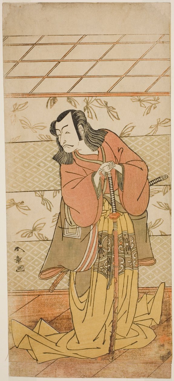 1776 年 7 月在森田剧场演出的戏剧《菊之目》（Kikyo-zome Onna Urakata）中饰演芦屋道满的演员市川团十郎五世（Ichikawa Danjuro V 作者 胜川俊章