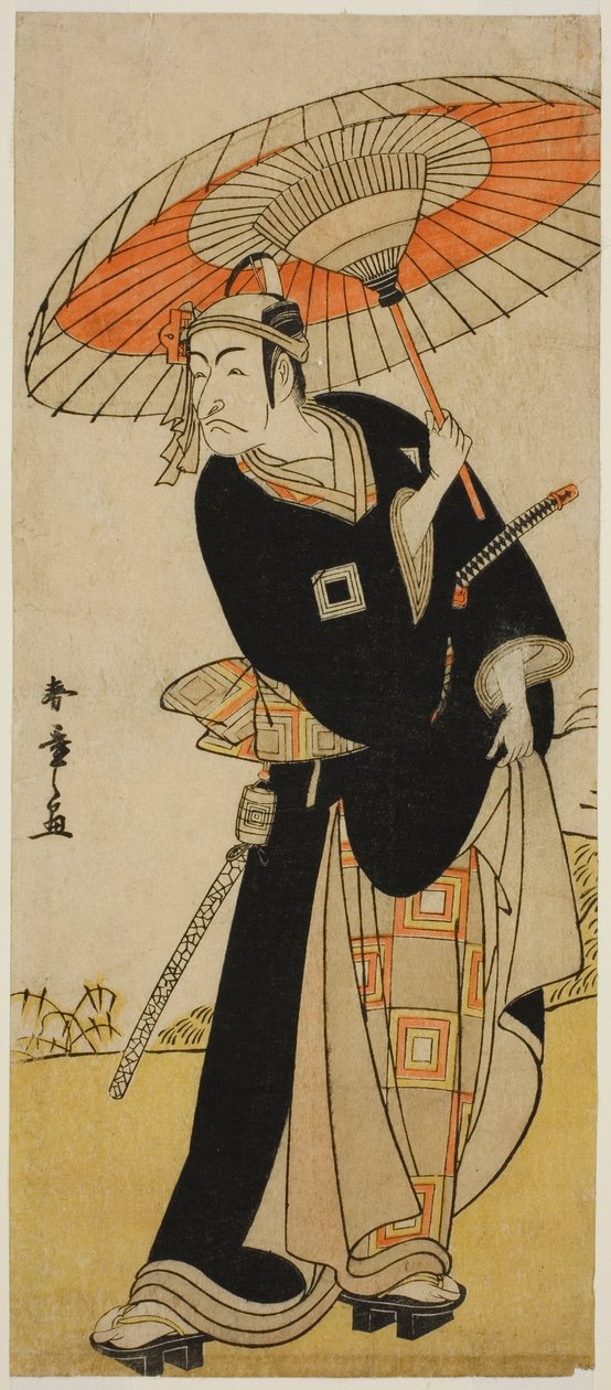 1782 年 5 月在中村剧场演出的《七草之曾我》中饰演花川户之助的演员市川团十郎五世 作者 胜川俊章