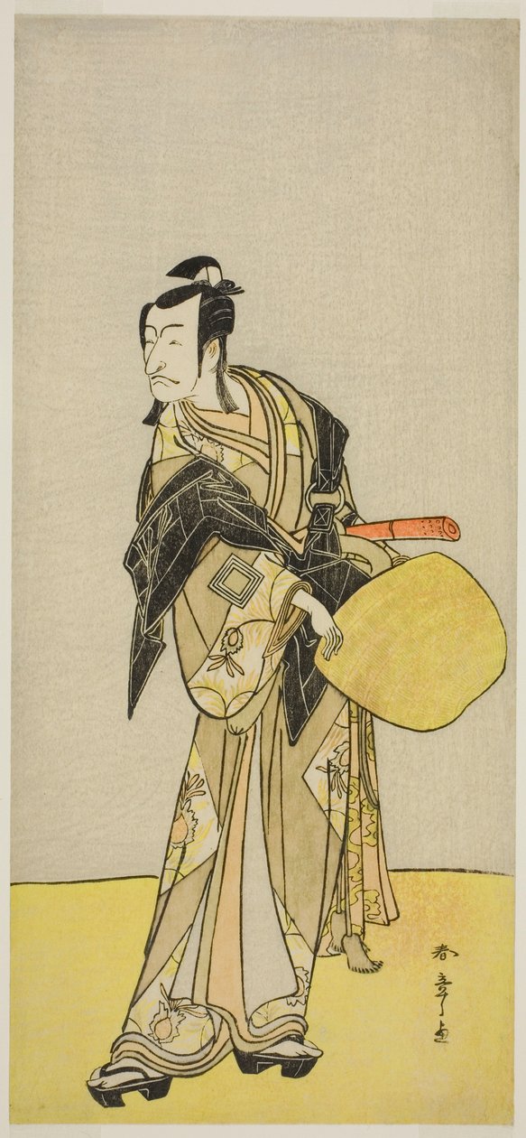 演员市川团十郎五世饰演加古川本藏，选自 1780 年 9 月在中村剧场演出的话剧《金德本忠信永赖之仓》。 作者 胜川俊章