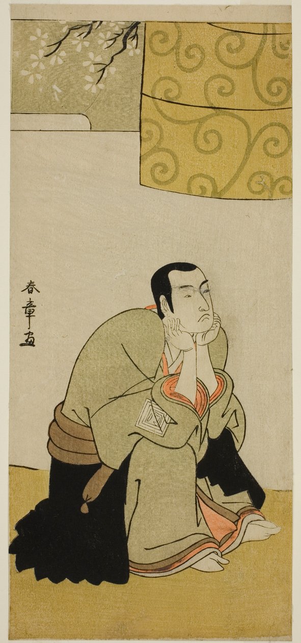 1783 年 4 月在中村剧场演出的戏剧《江户之花 Mimasu Soga》中饰演僧侣的演员市川门之助二世 作者 胜川俊章