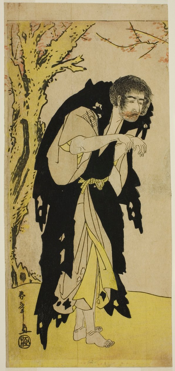 1789 年正月在中村剧场演出的话剧《江户之富士若柳曾我》中饰演伪装成大日坊的叛逆僧人善智波的演员市川门之助二世 作者 胜川俊章