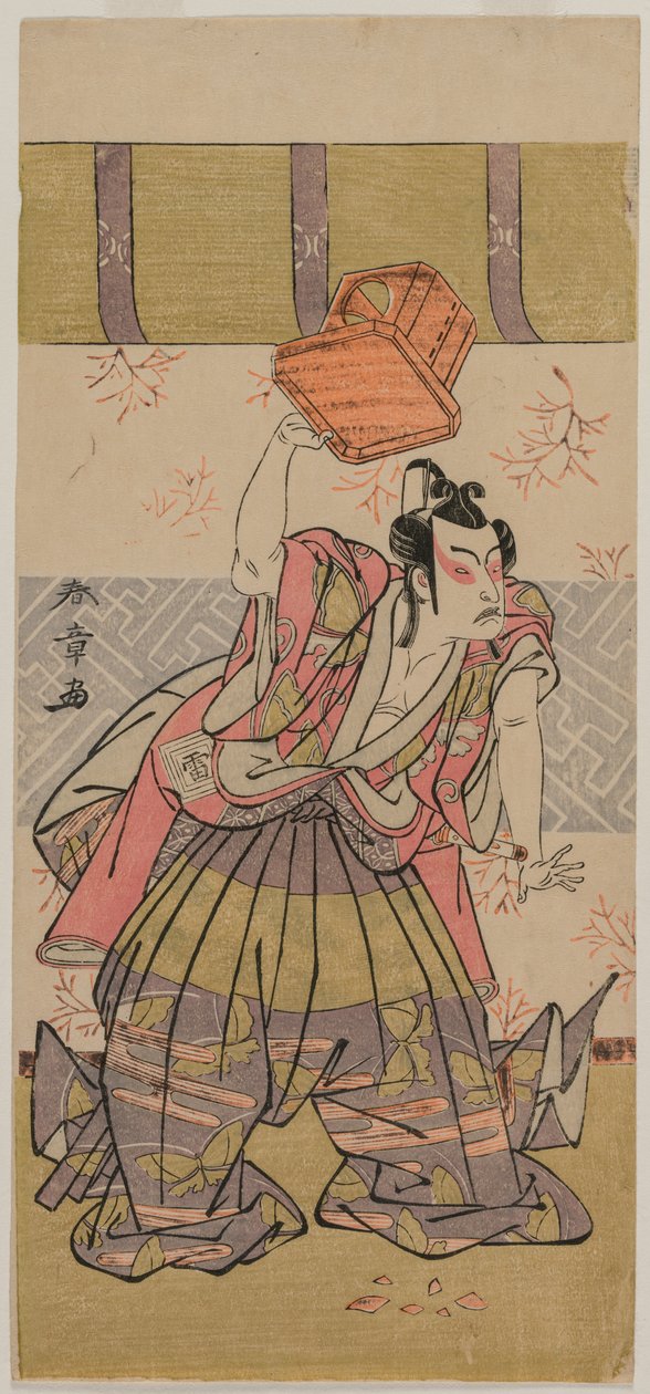 演员 Ichikawa Raizo 饰曾我五郎 作者 胜川俊章