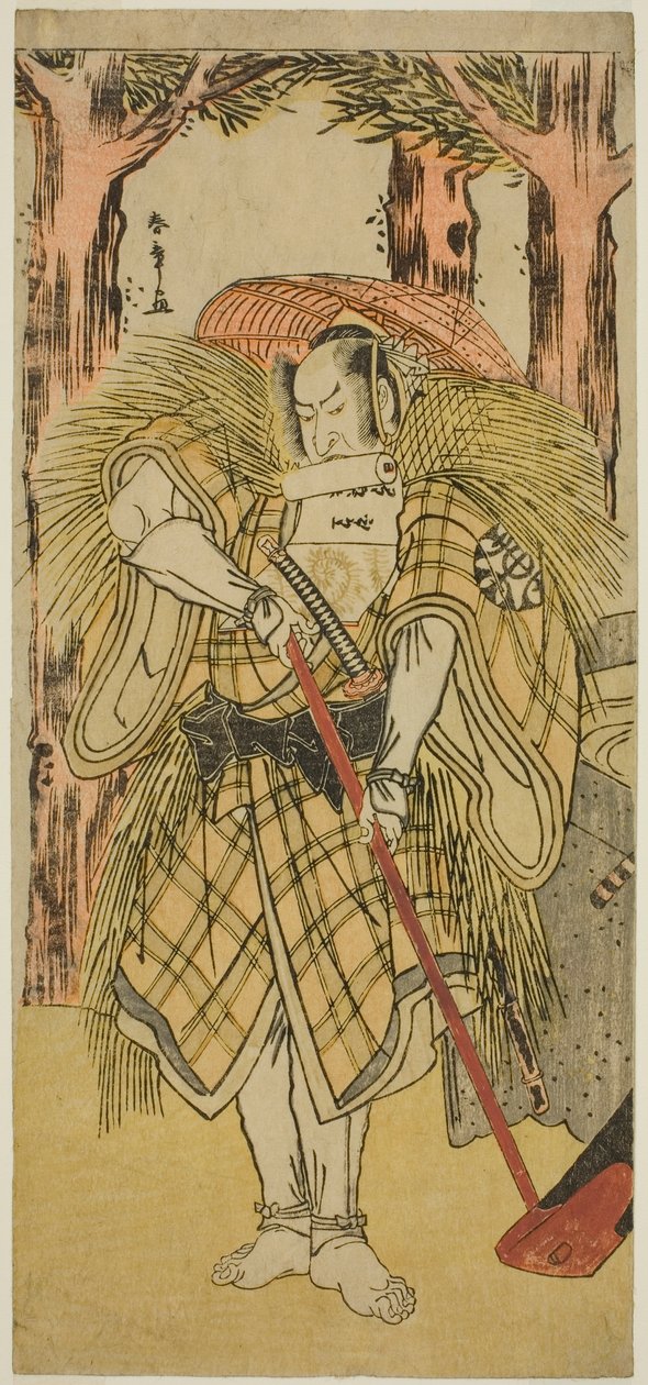 1781 年 11 月在中村剧场（？）演出的话剧《新天皇砺石》中饰演 Hakamadare Yasusuke 或 Watanabe no Tsuna（？ 作者 胜川俊章