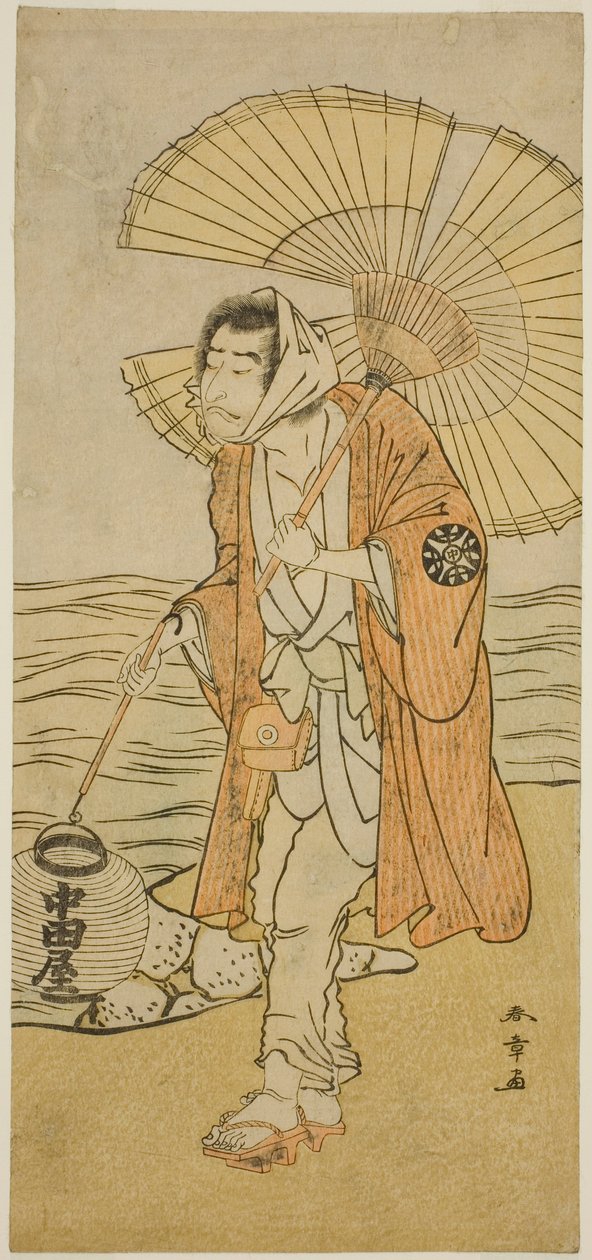 1779 年正月在森田剧场上演的《江户名僧绿曾我》中饰演叛逆僧人大日坊的演员中村中藏一世 作者 胜川俊章