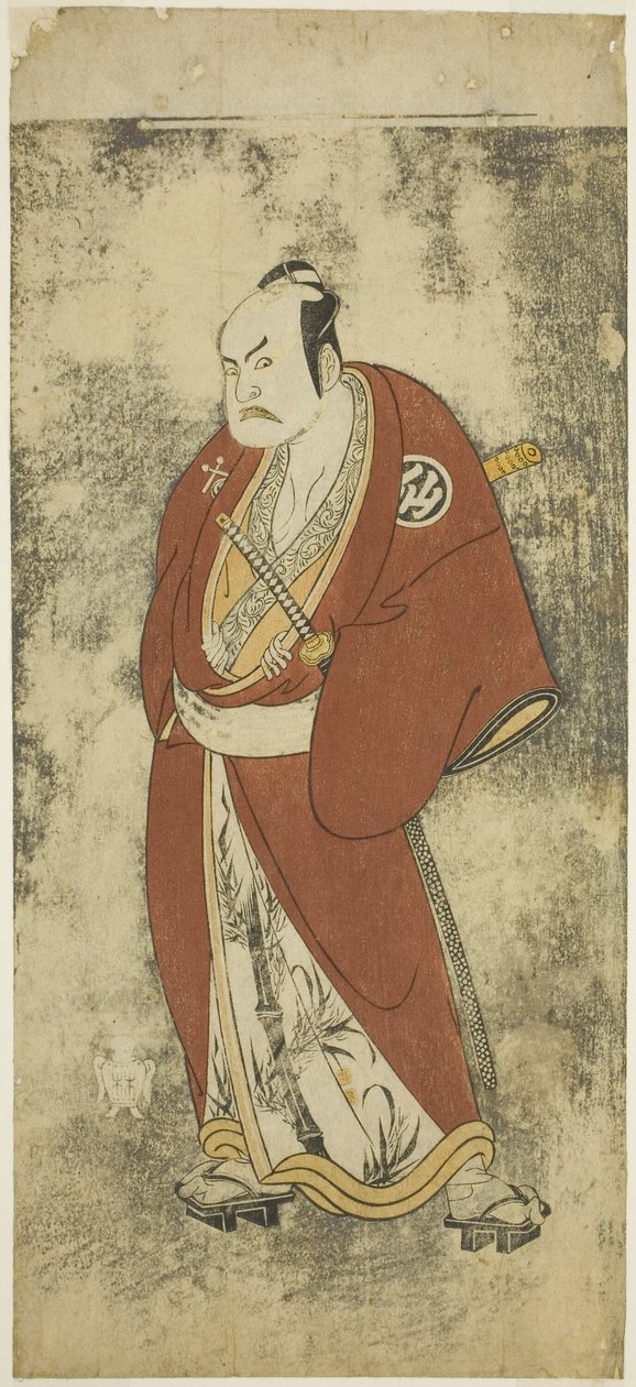 演员中村助五郎二世在 "歌舞伎扇子的掌握 "中饰演 "五侠 "中的上里庄九郎，作为 "歌舞伎扇子的掌握 "中的一幕，从七夕起在中村剧场演出。 作者 胜川俊章