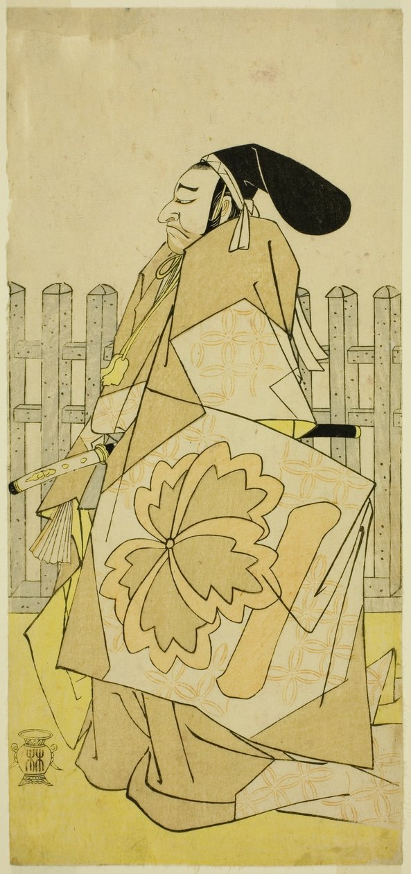 1786 年 5 月在中村剧场演出的戏剧《金德本中村》中饰演 "小之森野 "的演员中山小十郎六世 作者 胜川俊章