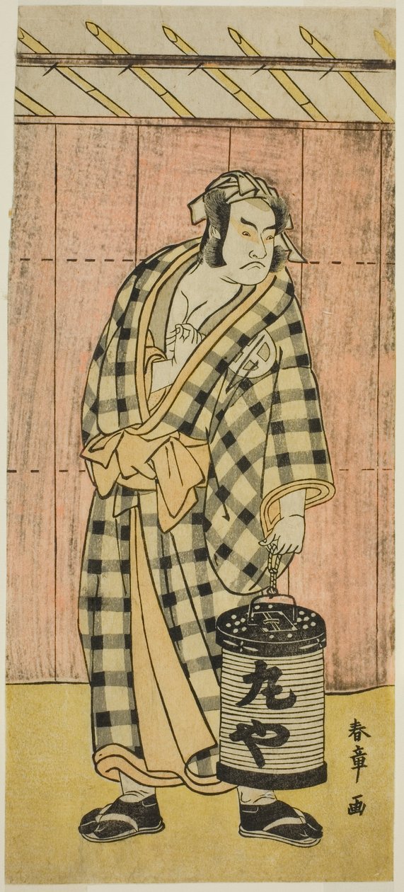 1783 年 5 月在市村剧场演出的话剧《小铃木班策-曾我》中饰演丸屋五郎八的演员大谷弘治三世 作者 胜川俊章