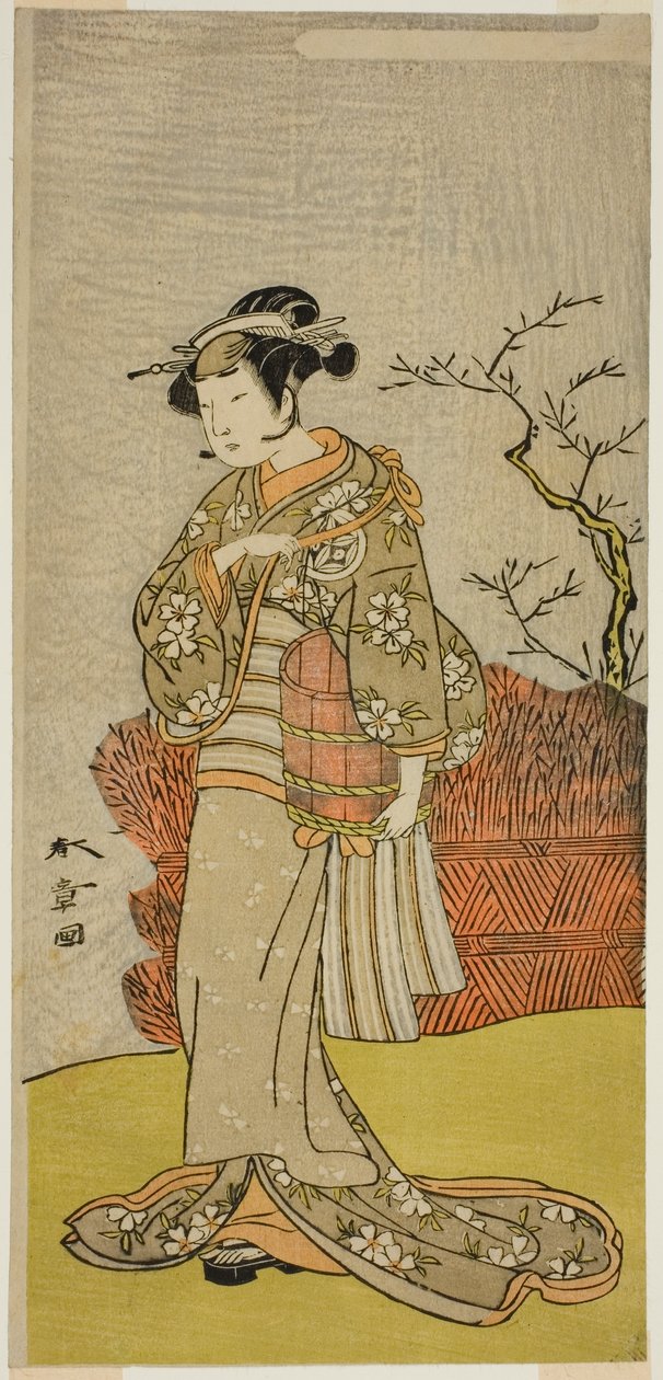 1773 年 11 月在森田剧场演出的话剧 "Onna Aruji Hatsuyuki no Sekai "中饰演大作的演员山下金作二世（？ 作者 胜川俊章
