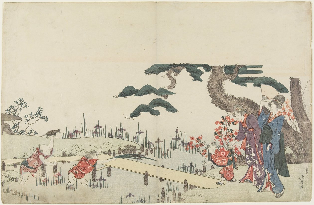 （Iris Garden），1800-1808 作者 葛饰北斋