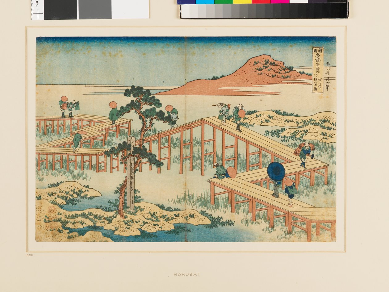 三河八部桥古景 作者 葛饰北斋