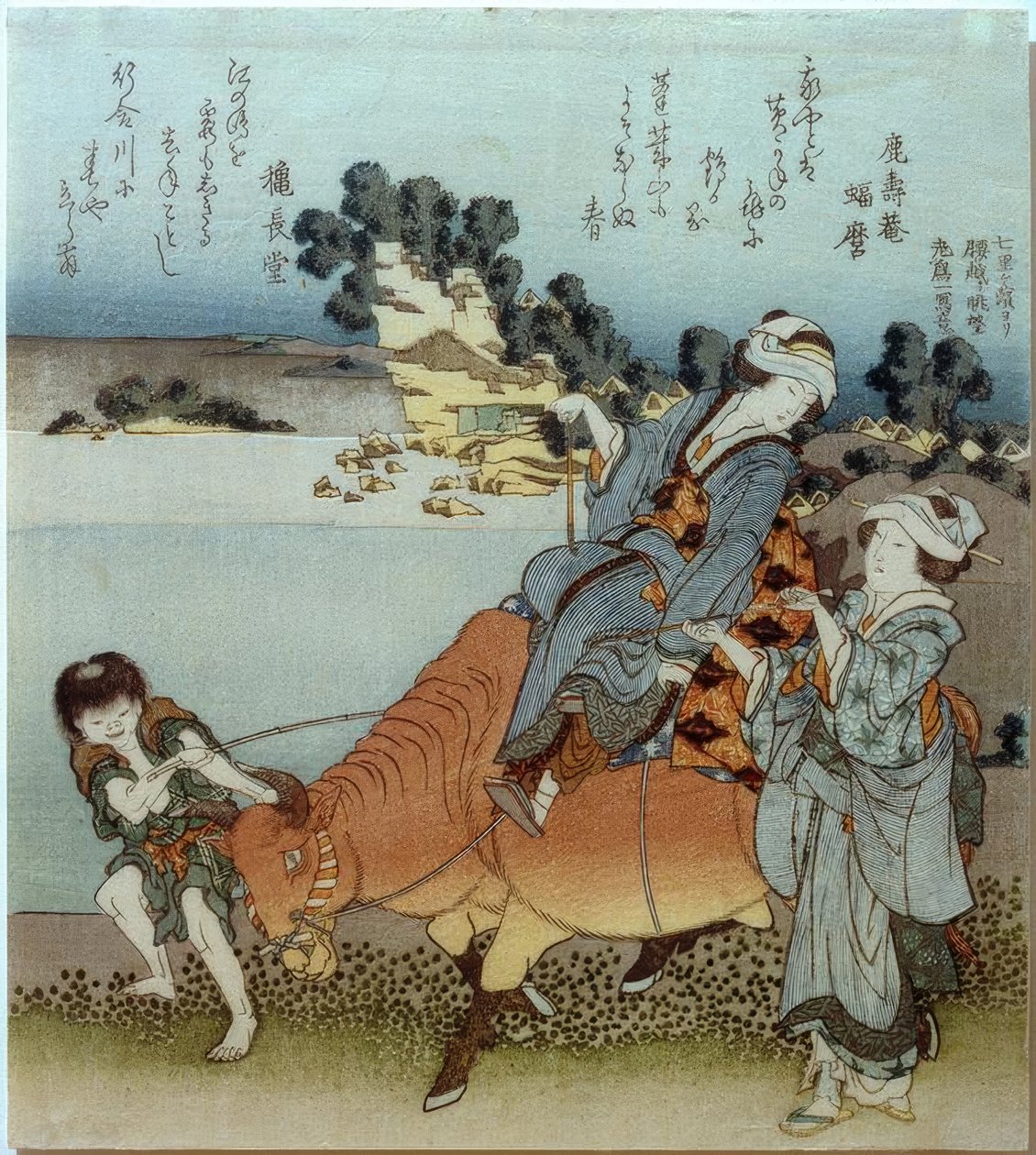 七里滨从越越的景色 作者 葛饰北斋