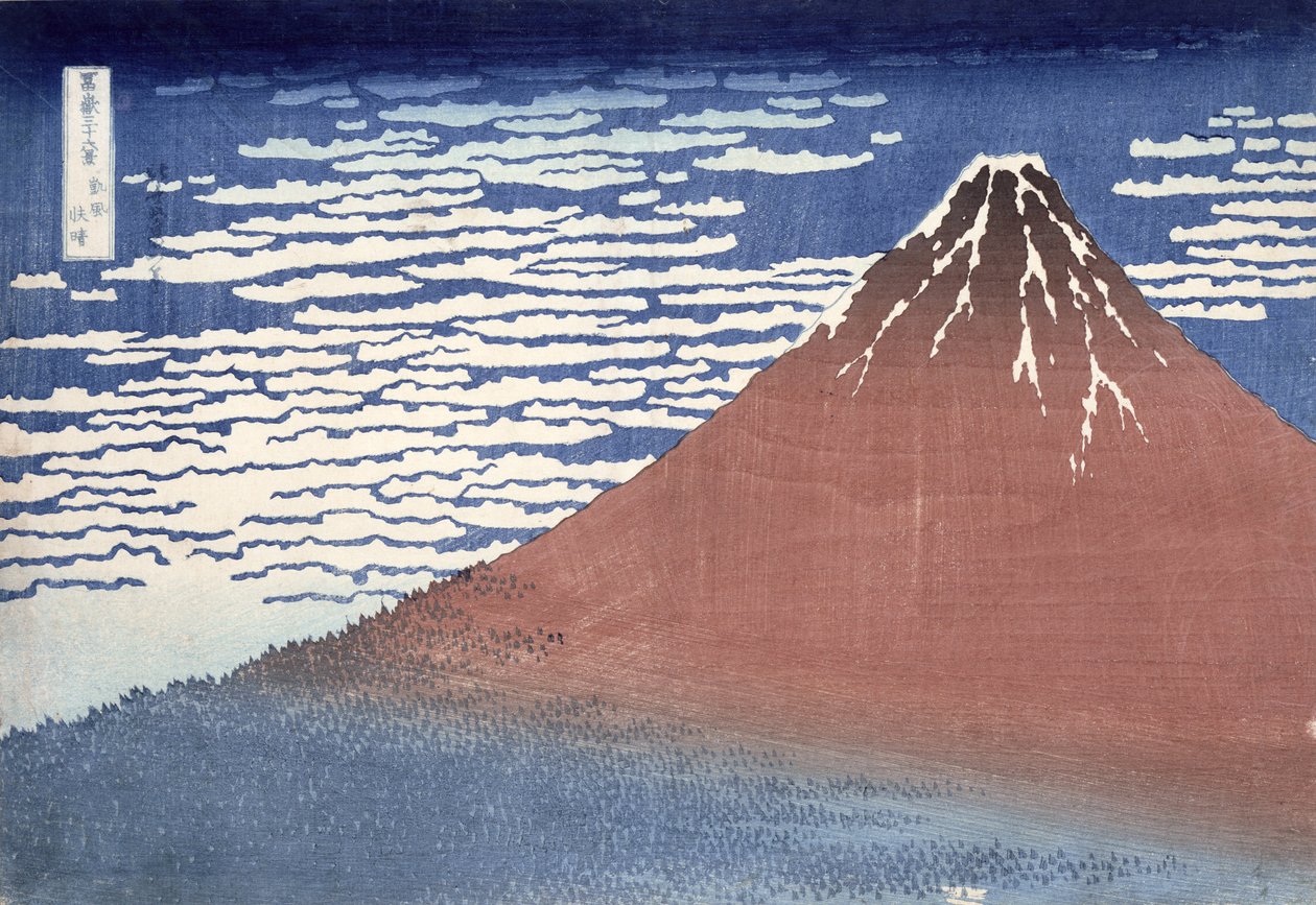 南风的好天气，来自&39;Fugaku sanjurokkei&39;（富士山三十六景）c.1831（彩色木版画） 作者 葛饰北斋