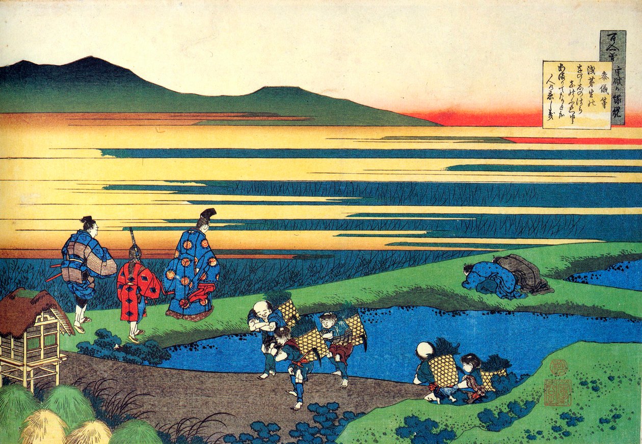 选自《百首诗人的百首诗》：山治仁史，c1830。 作者 葛饰北斋