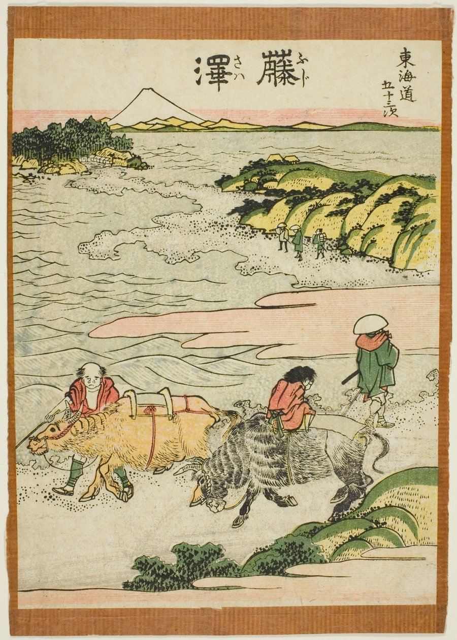 藤泽，选自 "东海道五十三站 "系列 作者 葛饰北斋