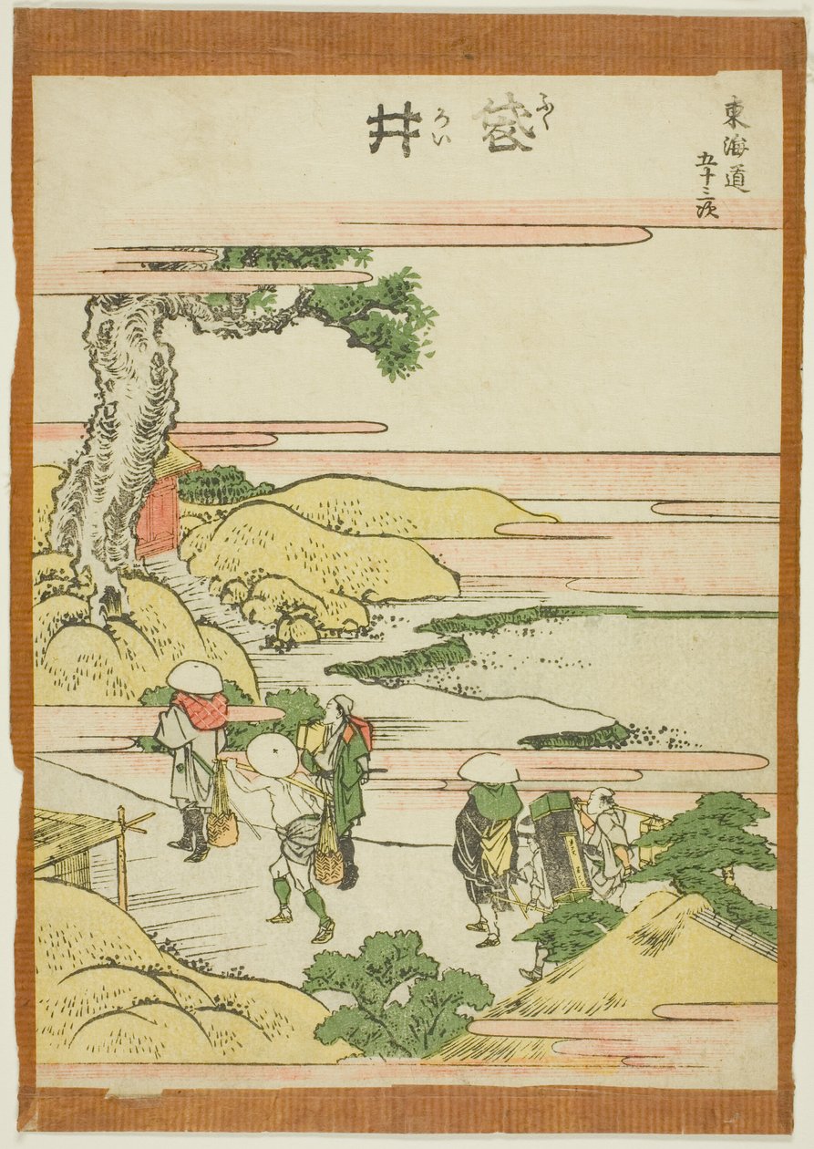 Fukoroi，选自 "东海道五十三站 "系列 作者 葛饰北斋