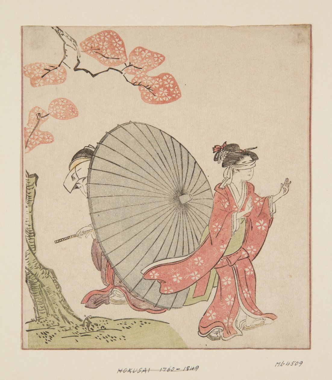 捉迷藏（彩色木版画 作者 葛饰北斋